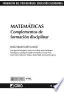 Libro Matemáticas. Complementos de formación disciplinar