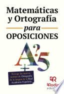 Libro Matemáticas y Ortografía para Oposiciones
