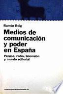 Libro Medios de comunicación y poder en España