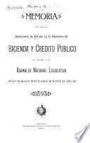 Memoria de la Secretaria de Hacienda y Crédito Público ...