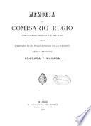 Memoria del Comisario Regio, nombrado por Real decreto de 13 de abril de 1885 para la reedificación de los pueblos destruidos por los terremotos en las provincias de Granada y Málaga