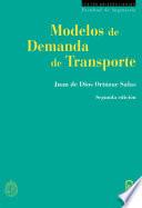 Libro Modelos de demanda de transporte