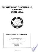 Operativizando el desarrollo sostenible a nivel local