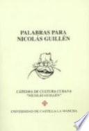 Libro Palabras para Nicolás Guillén