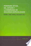 Libro Panorama actual del estudio y la enseñanza de discursos especializados