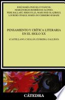 Libro Pensamiento y crítica literaria en el siglo XX