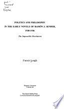 Libro Politics and Philosophy in the Early Novels of Ramón J. Sender, 1930-1936