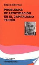 Libro Problemas de legitimación en el capitalismo tardío