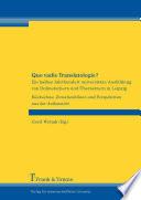 Libro Quo vadis Translatologie?