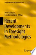 Libro Recent Developments in Foresight Methodologies