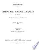 Resultados del Observatorio Nacional Argentino en Córdoba