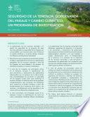 Libro Seguridad de la tenencia, gobernanza del paisaje y cambio climático: Un programa de investigación