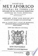 Sentido metaforico literal de todos los lugares de la sagraga escritura