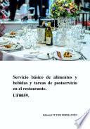 Libro Servicio básico de alimentos y bebidas y tareas de postservicio en el restaurante. UF0059.