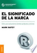 Libro Significado de la marca, El
