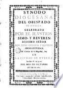 Synodo diocesano del Obispado de Huesca