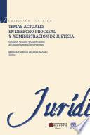 Libro Temas actuales en derecho procesal y administración de justicia Estudios críticos y comentarios al Código General del Proceso