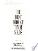 Libro The First Book of Tenor Solos