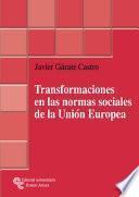 Libro Transformaciones en las normas sociales de la Unión Europea