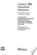 Libro Unesco, IBE Education Thesaurus
